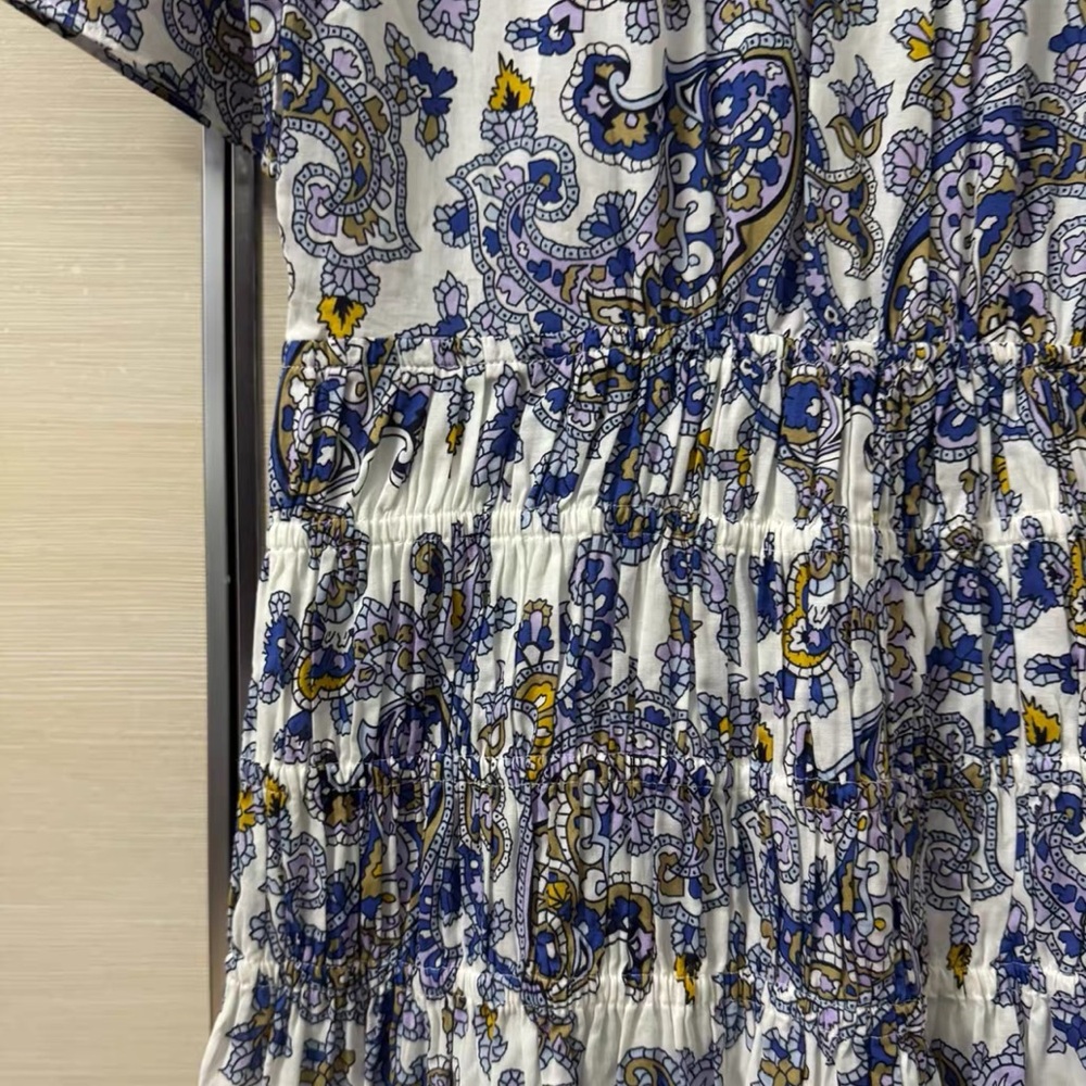 ME+EM Cotton Paisley Print Midi Dress,US4 - Picture 7 of 16